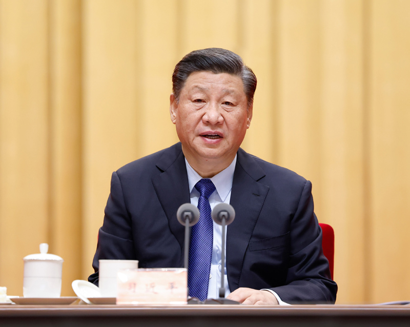 2月20日，黨史學(xué)習(xí)教育動員大會在北京召開。中共中央總書記、國家主席、中央軍委主席習(xí)近平出席會議并發(fā)表重要講話。新華社記者 黃敬文 攝