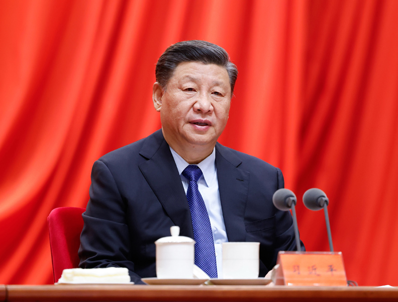 2月20日，黨史學(xué)習(xí)教育動員大會在北京召開。中共中央總書記、國家主席、中央軍委主席習(xí)近平出席會議并發(fā)表重要講話。新華社記者 黃敬文 攝